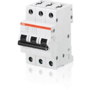 ABB Leitungsschutzschalter, AC, C, 10A, 3p, 400V, 6kA, 3TE, 50Hz, Zusatzeinrichtungen möglich, IP20 – S203-C10