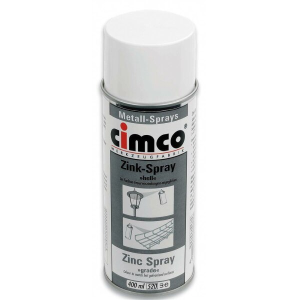 CIMCO Zink-Spray, 400ml, verzinkte Oberflächen – 151102