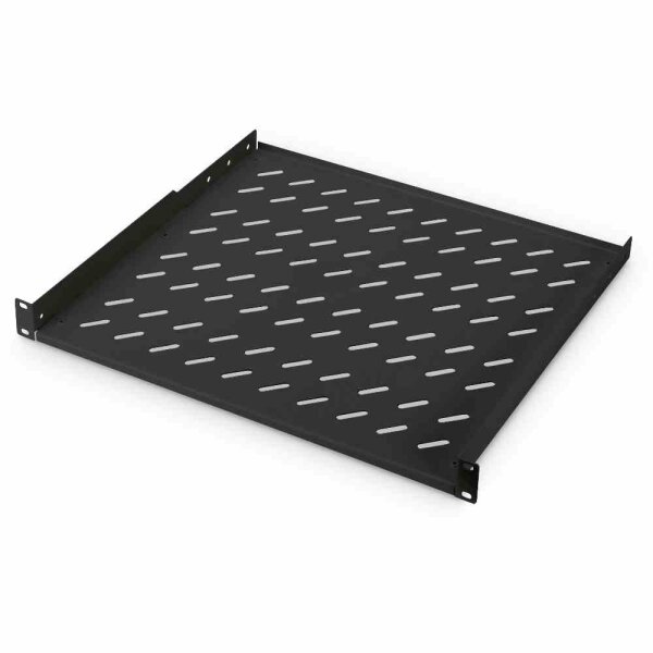 DIGITUS Fachboden, 1HE, 45x483x400mm, Metall, schwarz, RAL9005 – DN-19 TRAY-1-400-SW