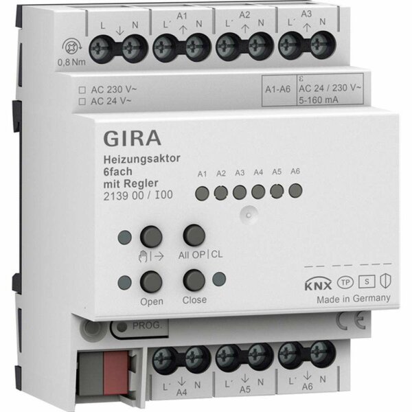 GIRA Heizungsaktor 6f Regler OneKNX REG – 213900