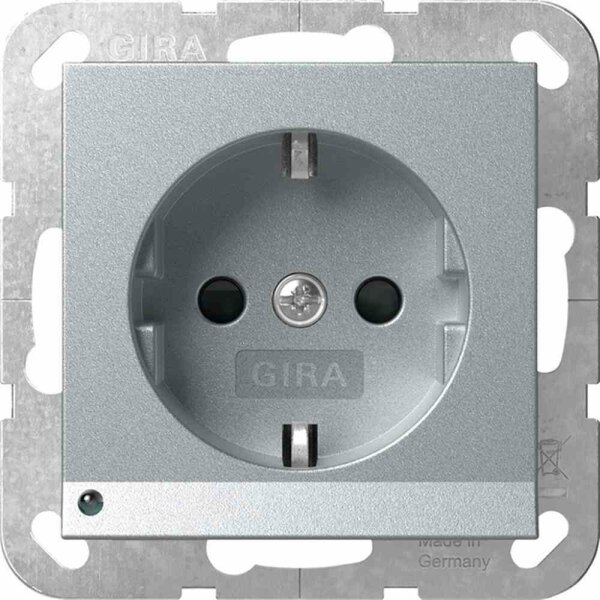 GIRA SCHUKO LED-Leuchte + SH System 55 F Alu – 417026