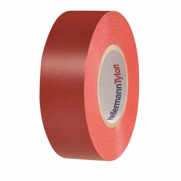 HELLERMANN TYTON Isolierband, Polyvinylchlorid (PVC), 19mm, 20m, rot, -10-90°C, 0,15mm, Selbstverlöschend – HTAPE-FLEX15-19x20 PVC RD 20