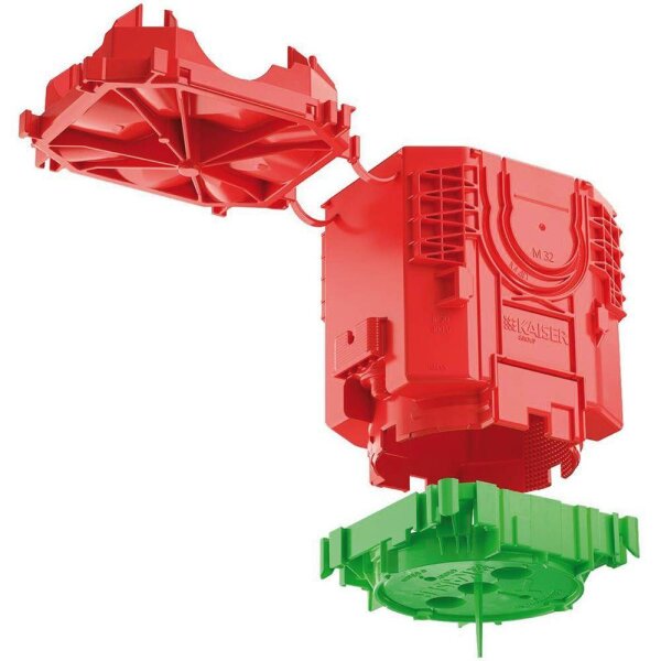 KAISER Verbindungsdose, ohne Funktionserhalt, Betonbau, ohne Bestückung, IP3X, Kunststoff, Verbindungsdose/-kasten – 126011