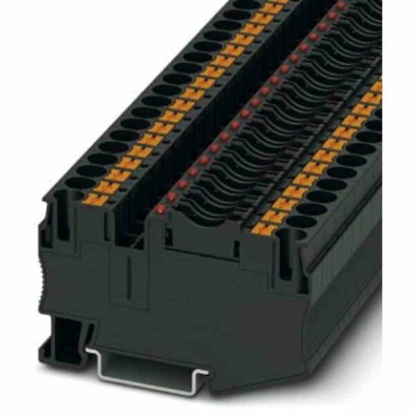 PHOENIX Sicherungs-Reihenklemme, 0,5-6mm², Flachsicherung, steckbar, LED, 12-30VDC, 30A – PT 6-FSI/C-LED 24