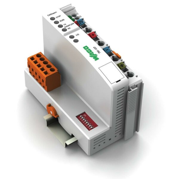 WAGO Feldbuskoppler CANopen, MSS 10 kbaud - 1 Mbaud digitale Signale lichtgrau – 750-337